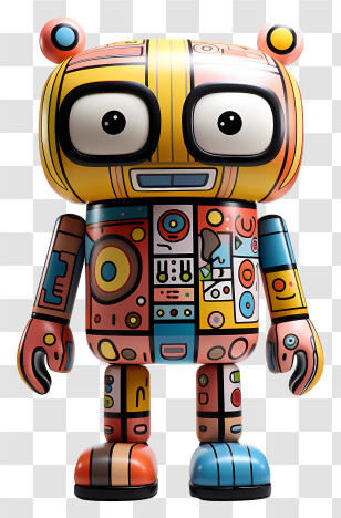 Cartoon Toy - Colorful Cartoon Robot Toy Transparent PNG