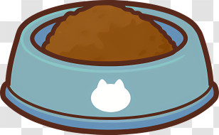 Cartoon - Cat Food In A Bowl Transparent PNG
