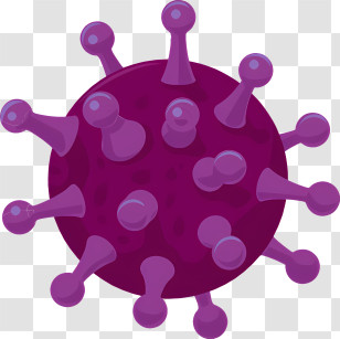Bacteria - Purple Virus Microbial Illustration Transparent PNG