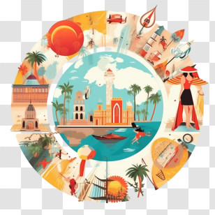 Travel - Travel And Tourism Concept Illustration Transparent PNG