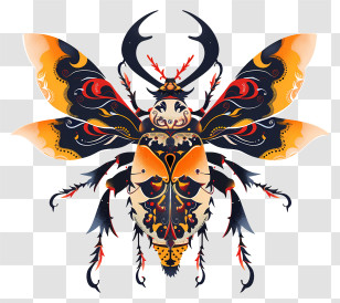 Tibetan Beetle - Beautiful Ornamental Beetle Design Transparent PNG