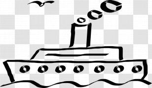 Cruise Ship Ocean Liner Boat Clip Art - Black Transparent PNG