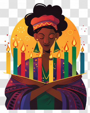 Happy Kwanzaa - Kwanzaa Candle Lighting Ceremony Transparent PNG