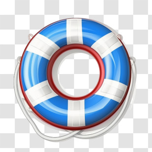 Lifebuoy - Blue And White Lifebuoy For Summer Safety Transparent PNG