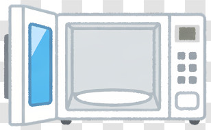 Microwave - Illustrated Open Microwave In Soft Colors Transparent PNG
