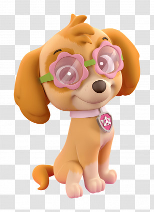 Paw Patrol - Cartoon Dog With Glasses Transparent PNG