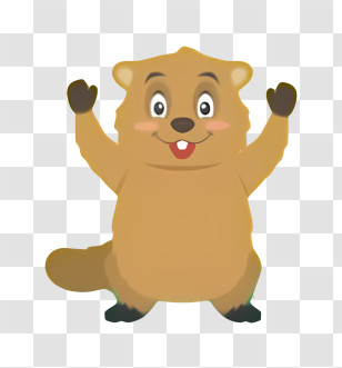 Cartoon Character - Happy Groundhog Illustration Transparent PNG