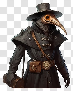 Mask Covering Nose And Mouth - Plague Doctor In Historical Medieval Costume Transparent PNG