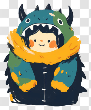 Cute Cartoon Monster - Cute Monster Costume For Halloween Transparent PNG