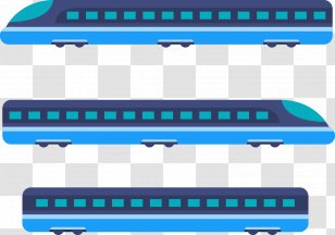 Train Rapid Transit Rail Transport - Lovely Blue Metro Vector Transparent PNG