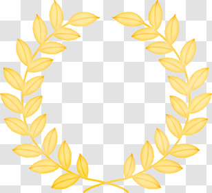 Icon - Golden Laurel Wreath Symbol Of Achievement Transparent PNG