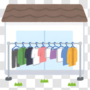 Icon - Clothes On A Rack In A Shop Transparent PNG