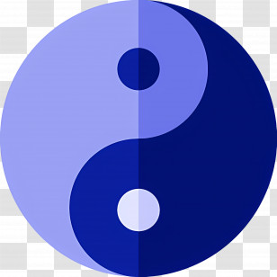 Yin Yang - Blue Yin-Yang Symbol Transparent PNG