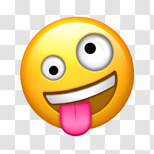 Emoji - Silly Emoji Face With Tongue Out Transparent PNG