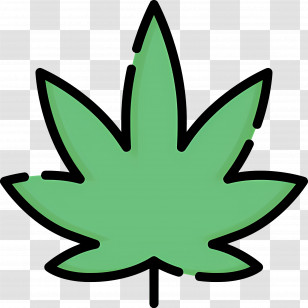Cannabis Leaf - Cartoon Cannabis Leaf Illustration Transparent PNG