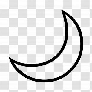 Crescent Moon Emoji - Crescent Moon Symbol For Night Sky Transparent PNG