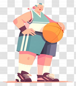 Female Basketball Player - Basketball Player Cartoon Illustration Transparent PNG
