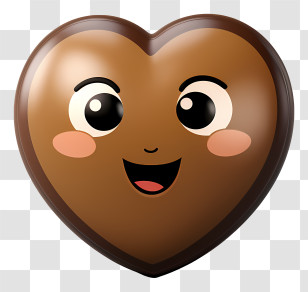 Chocolate Heart - Heart-Shaped Chocolate Cartoon Design Transparent PNG