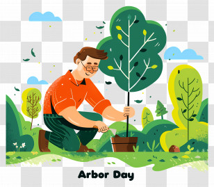 Arbor Day - Tree Planting For Arbor Day Transparent PNG