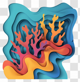 Coral Reef - Colorful Coral Reef Transparent PNG