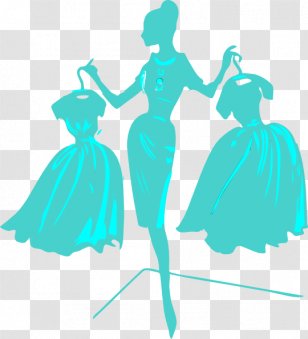 Fashion Clothing Dress Woman Top - Electric Blue Transparent PNG