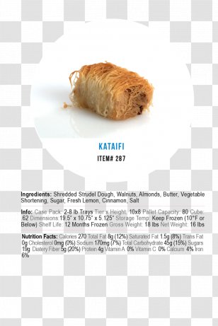Kadaif Kanafeh Corfu Island Snout Recipe Transparent PNG