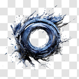 Star Trek Day - Abstract Blue Ink Splash Circle Design Transparent PNG