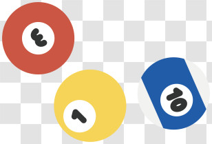 Pool Balls - Colorful Billiard Balls With Numbers Transparent PNG