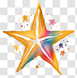 Starfish - Colorful Star Illustration For Creative Design Transparent PNG