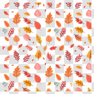 Autumn Leaves Pattern - Colorful Autumn Leaves Pattern Transparent PNG
