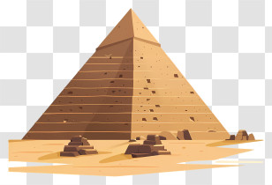 Egypt Pyramid - Egyptian Pyramid In Sandy Desert Transparent PNG