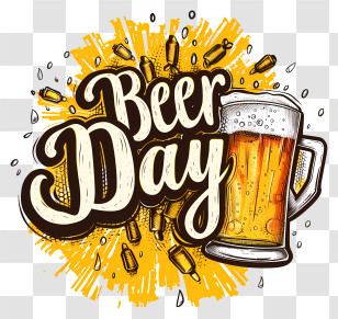 Beer - Beer Day Celebration Transparent PNG
