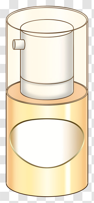 Icon - Transparent And Golden Cylindrical Container Transparent PNG