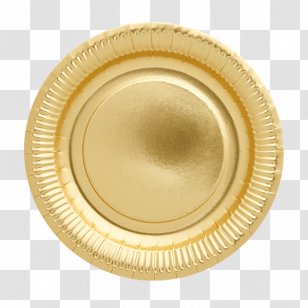Paper Plate Gold Party Cloth Napkins - Silver - Bright Transparent PNG