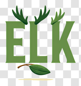 Elk Logo - Green ELK Logo Transparent PNG