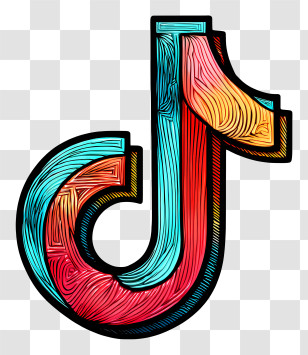 Tiktok Logo - Colorful Social Media Logo Transparent PNG