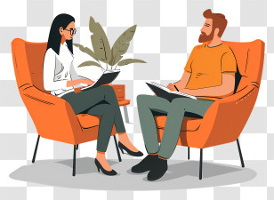 Counseling - Man And Woman In A Casual Conversation Transparent PNG