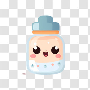 Milk Bottle - Cute Cartoon Milk Bottle Transparent PNG