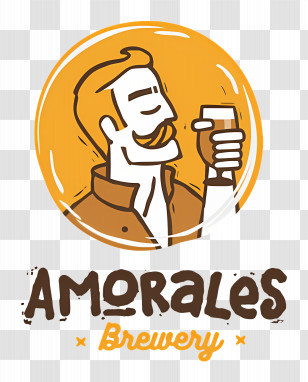 Amorales Brewery - Amorales Brewery Man Logo Transparent PNG