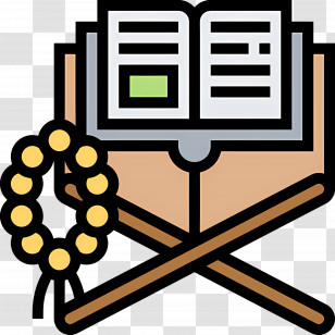 Quran - Religious Book And Rosary Transparent PNG