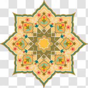 Eid Ul Adha - Ornate Floral Mandala Pattern Transparent PNG