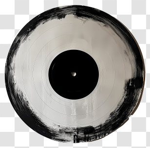 Vinyl Record - Black And White Vinyl Record Transparent PNG
