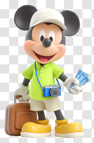 Mickey Mouse Tourist - Mickey Mouse Tourist Illustration Transparent PNG