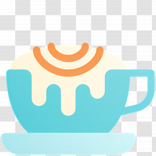 Cappuccino Coffee - Coffee Cup With Creamy Design Transparent PNG