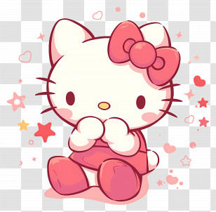 Hello Kitty - Adorable Hello Kitty Cartoon Design Transparent PNG