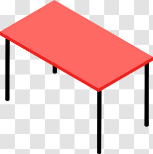 Icon - Simple Red Table Design Transparent PNG