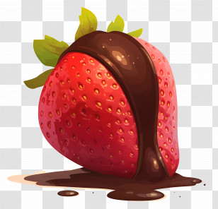 Chocolate Covered Strawberry - Chocolate Covered Strawberry Transparent PNG