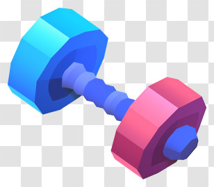 Blue Dumbbell - Colorful Dumbbell For Fitness Transparent PNG
