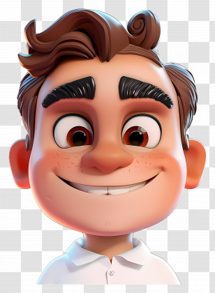 Duke Dennis - 3D Cartoon Boy Smiling Transparent PNG