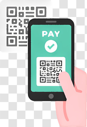 Cartoon - Mobile Payment With QR Code Transparent PNG